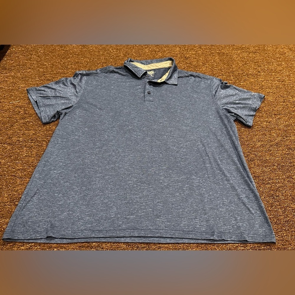 G.H.Bass & Co 2XL blue polo shirt golf top men's